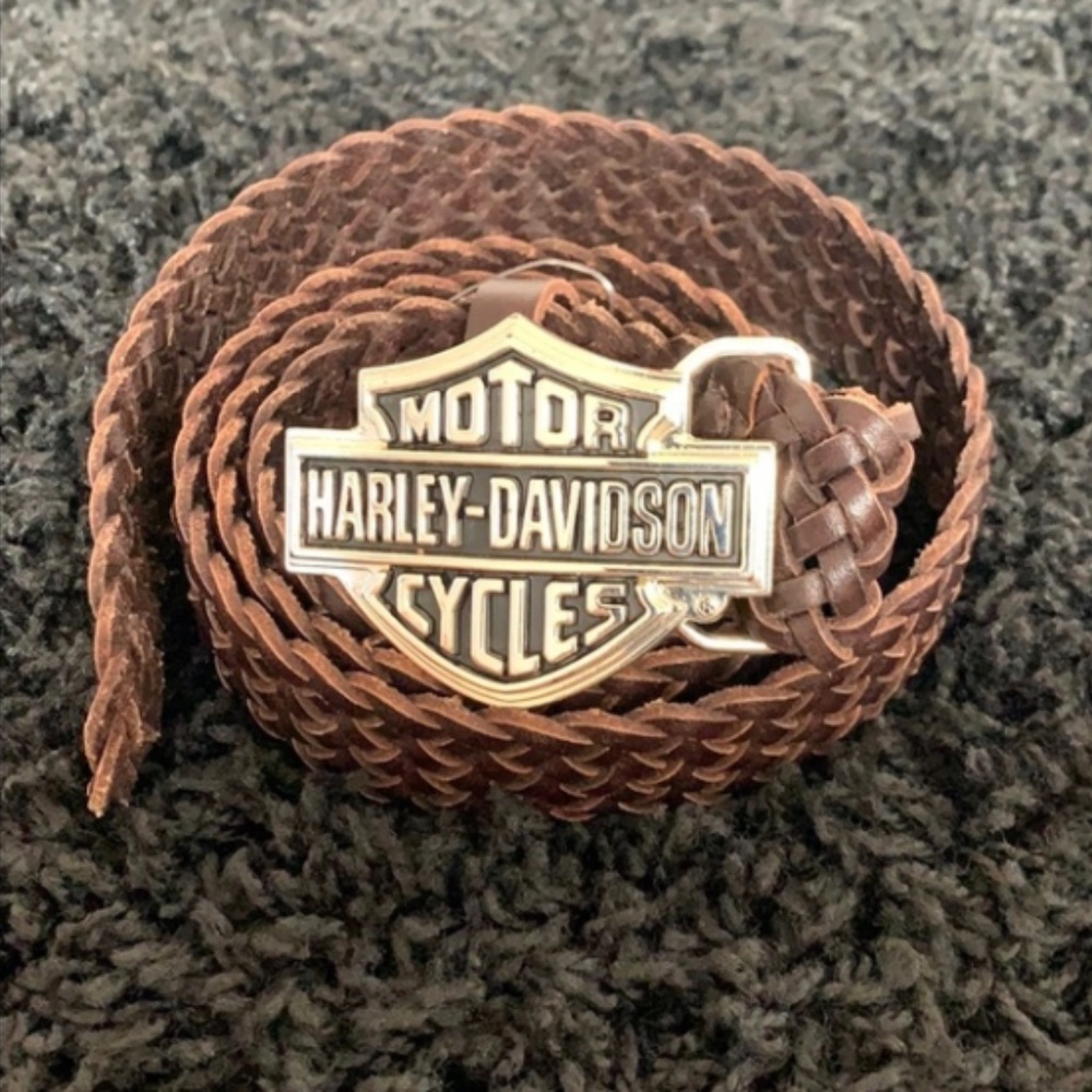 Harley-Davidson brown braid B&S belt